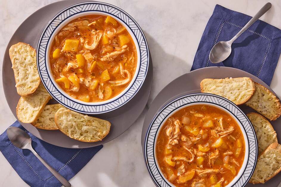 Pulled Chicken & Roasted Pepper Soup