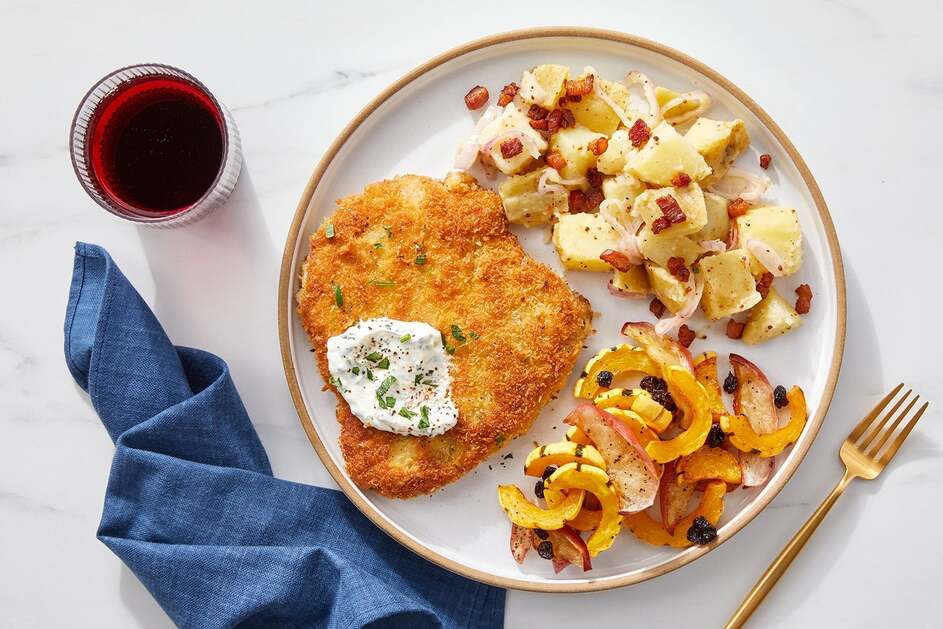 Pork Schnitzel & Pancetta-Potato Salad