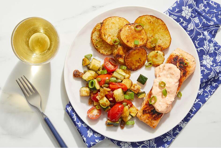 Pan-Seared Salmon & Calabrian Mayo