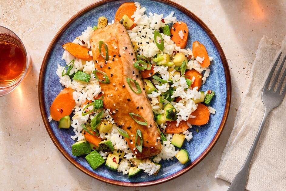 Tamarind Glazed Salmon & Rice