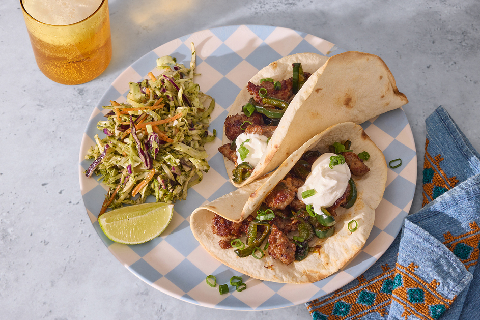 Smoky Poblano Sausage Tacos