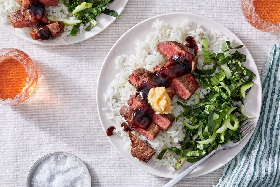 Seared Steaks & Miso Butter
