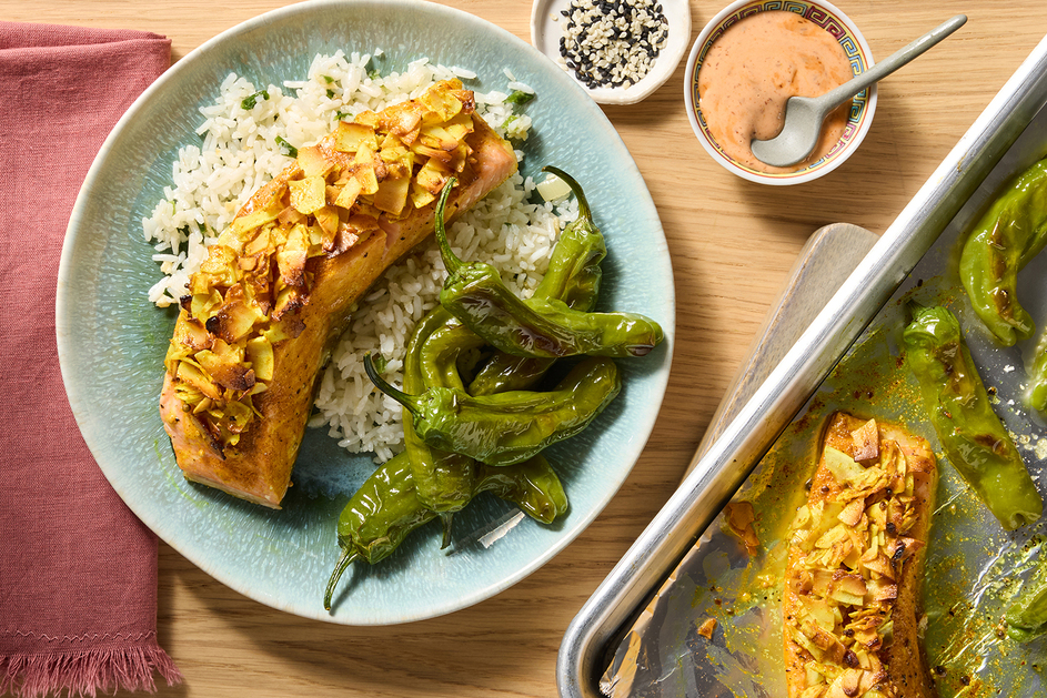 Curry-Coconut Crusted Salmon