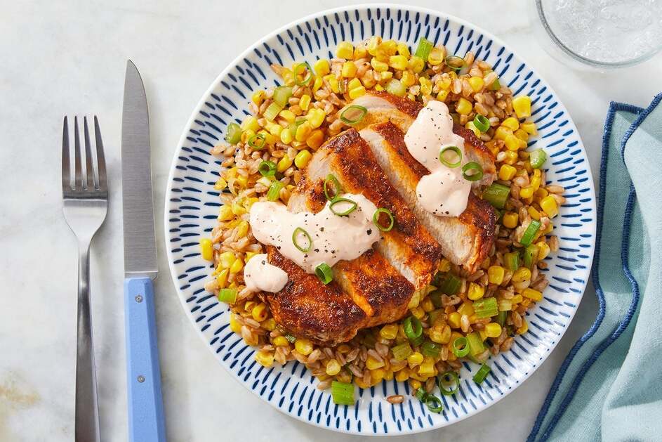 Cajun-Spiced Pork & Farro Salad