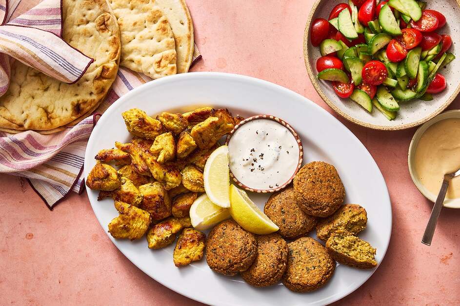 Falafel & Shawarma Chicken Platter