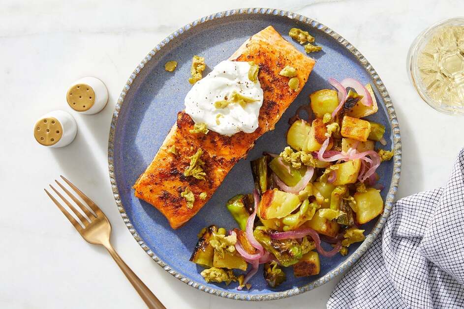 Spanish Trout & Saffron Potatoes