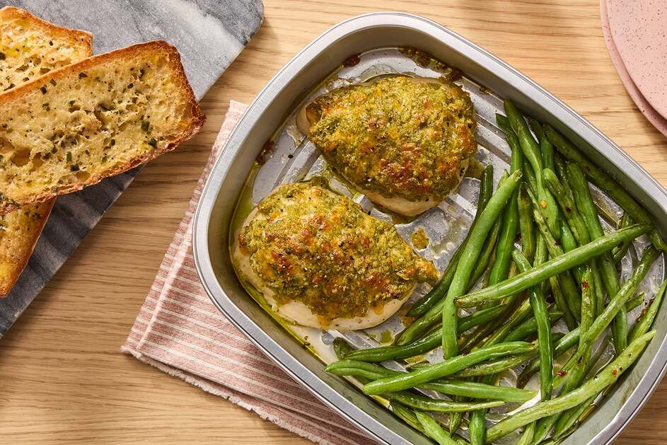 Baked Pesto Cheesy Chicken