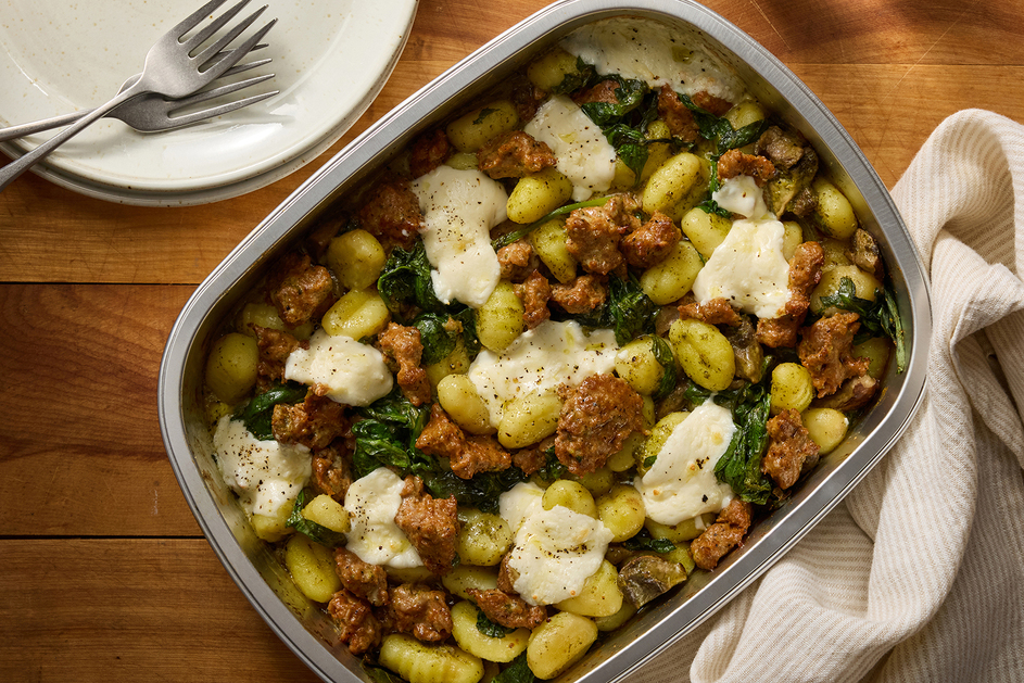 Basil Pesto & Sausage Gnocchi