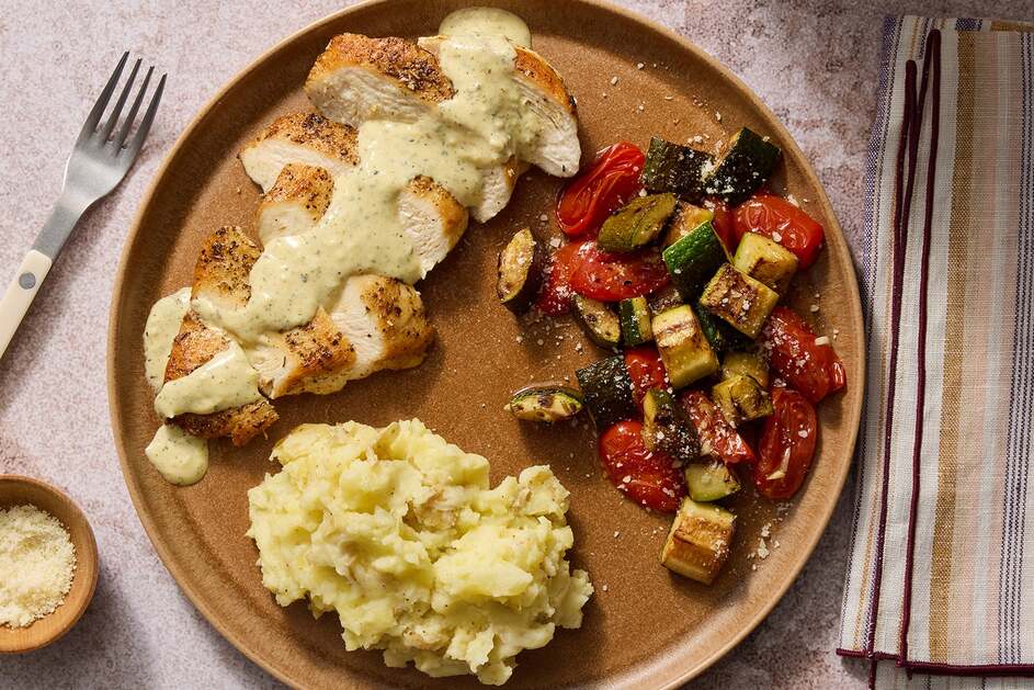 Seared Chicken & Creamy Italian Dressing