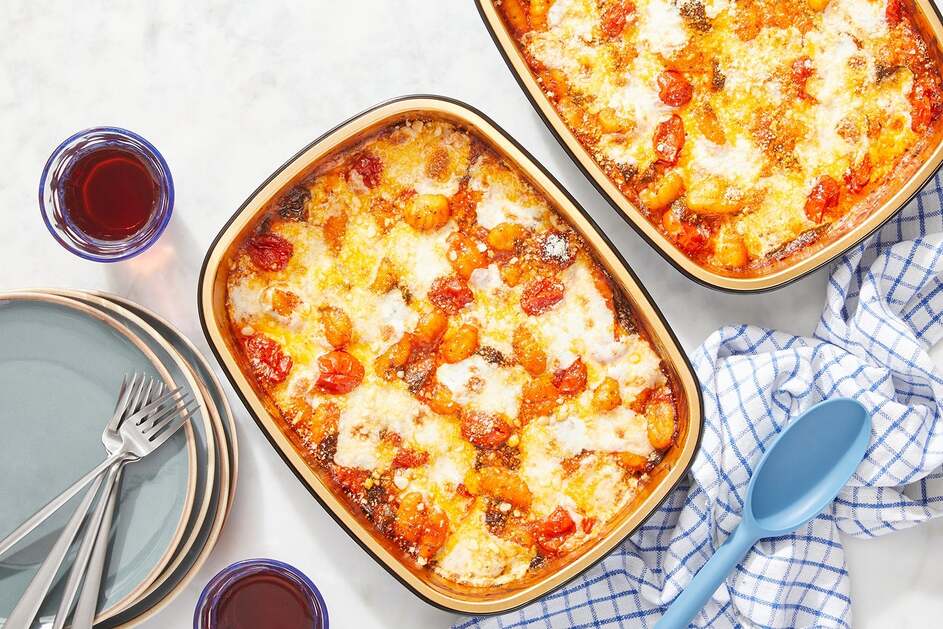 Oven-Baked Cheesy Tomato Gnocchi