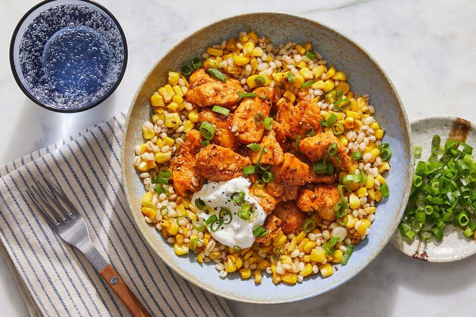 Cajun Chicken, Corn & Barley Bowl