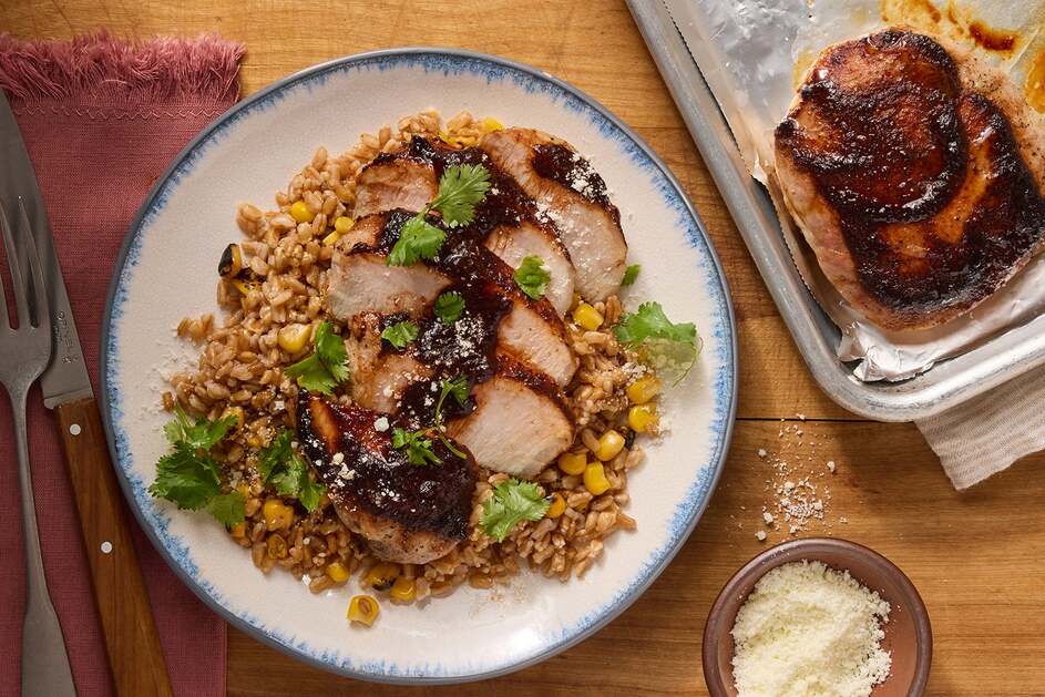 Baked Chile-Maple Pork Chops