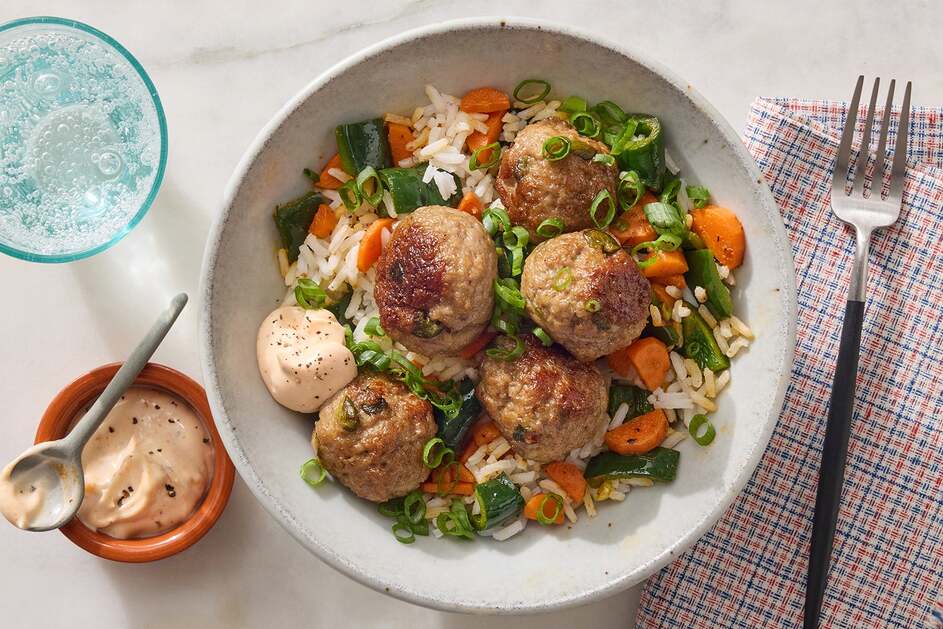 Smoky Poblano Pork Sausage Meatballs