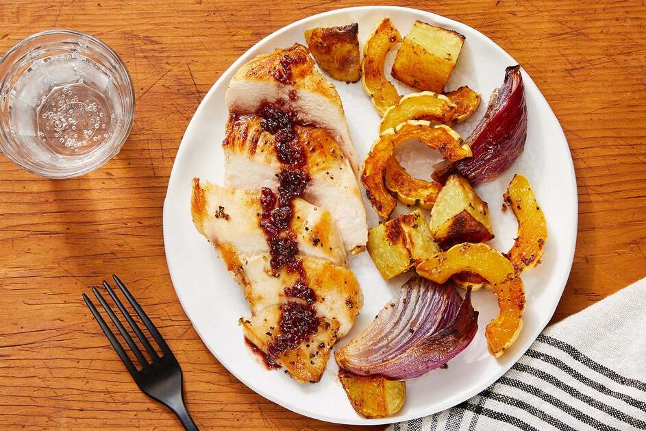 Seared Chicken & Sour Cherry Pan Sauce