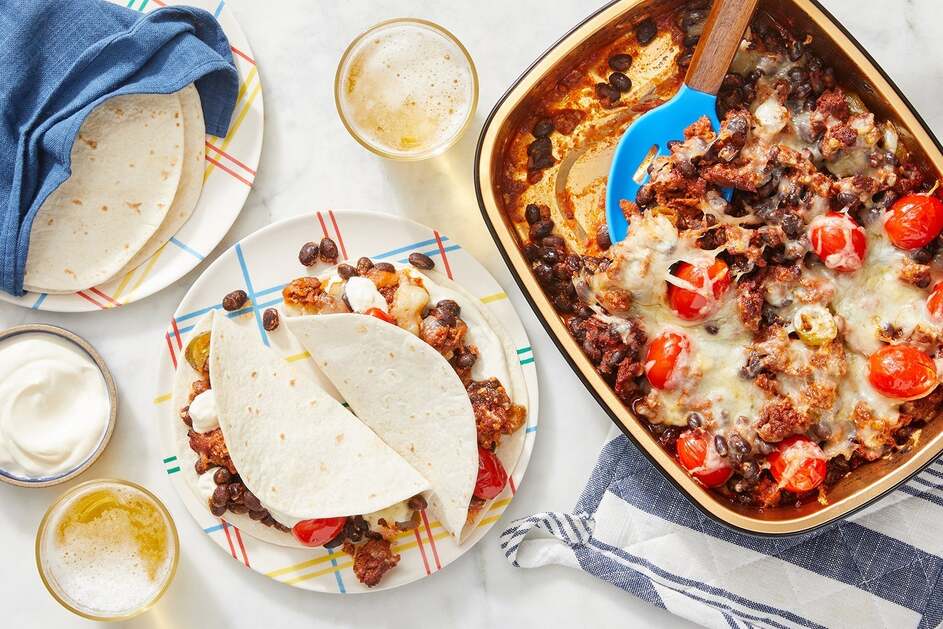 Oven-Baked Chorizo & Black Bean Tacos