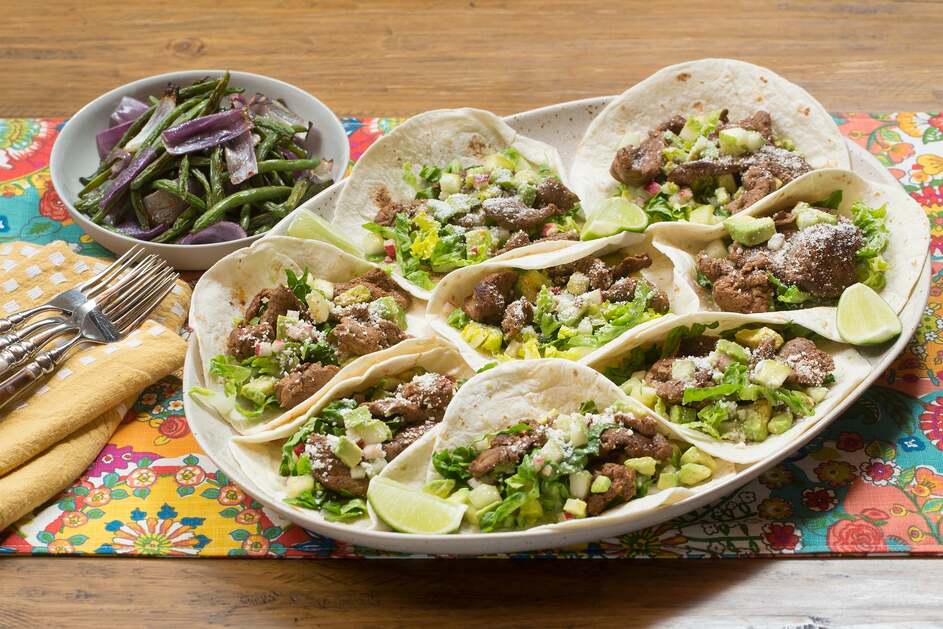 Beef Tacos & Roasted Green Beans