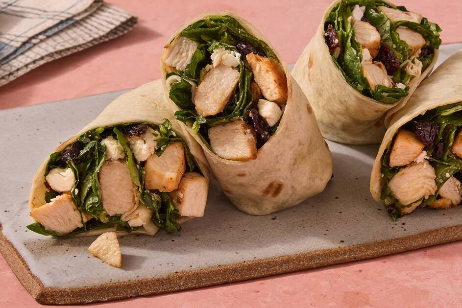 Garlic-Tahini Chicken Wraps