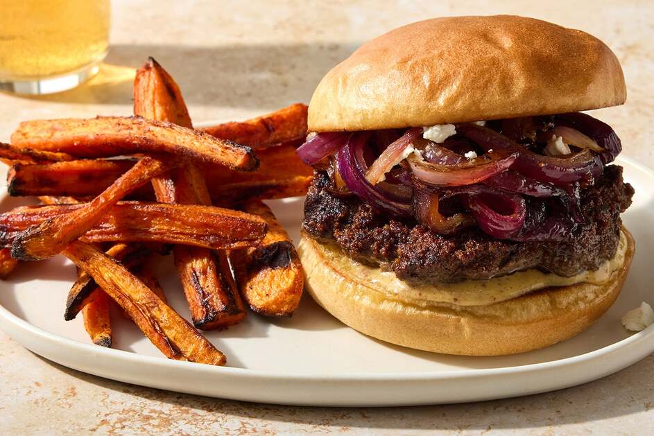 Sweet & Savory Goat Cheese Burgers