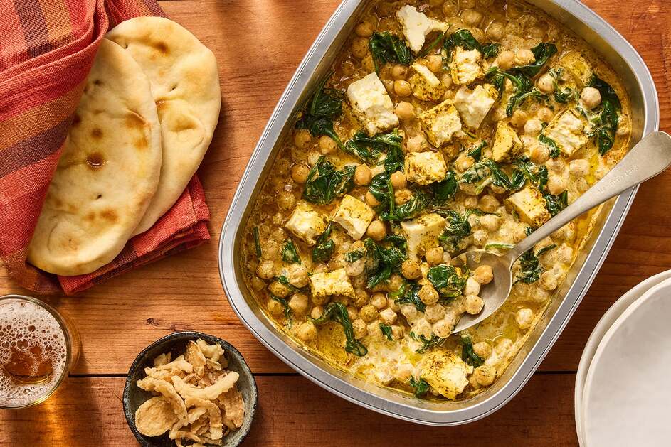 Cilantro Paneer & Chickpea Curry