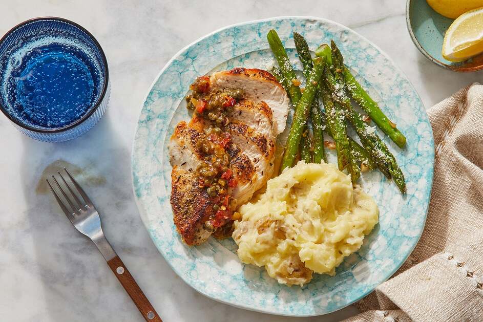 Italian Chicken & Garlic-Caper Pan Sauce