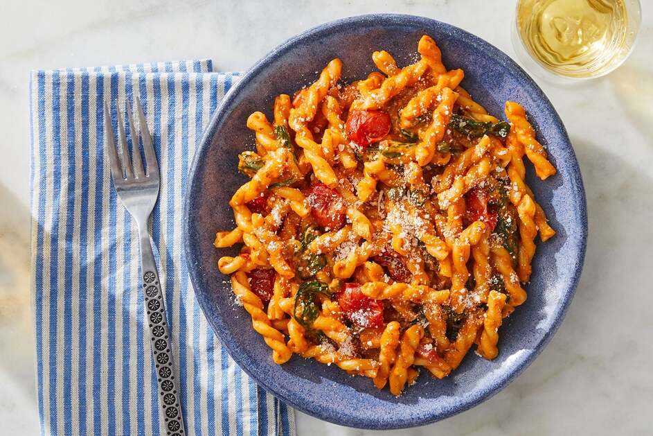 15-Min Romesco & Tomato Pasta