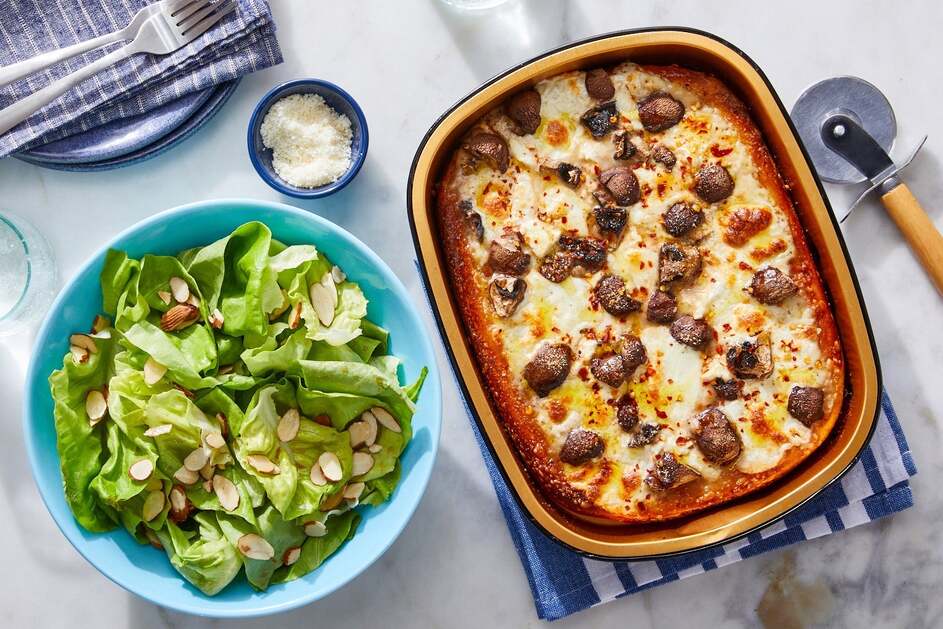 Goat Cheese & Mushroom Pan Pizza