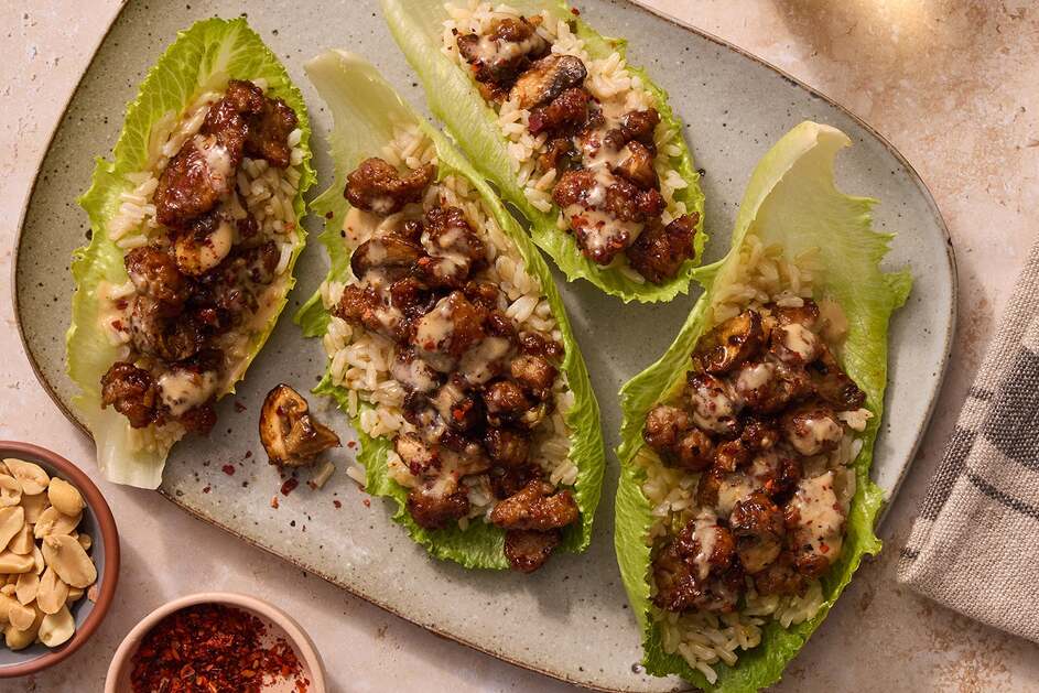 Pork & Mushroom Lettuce Cups