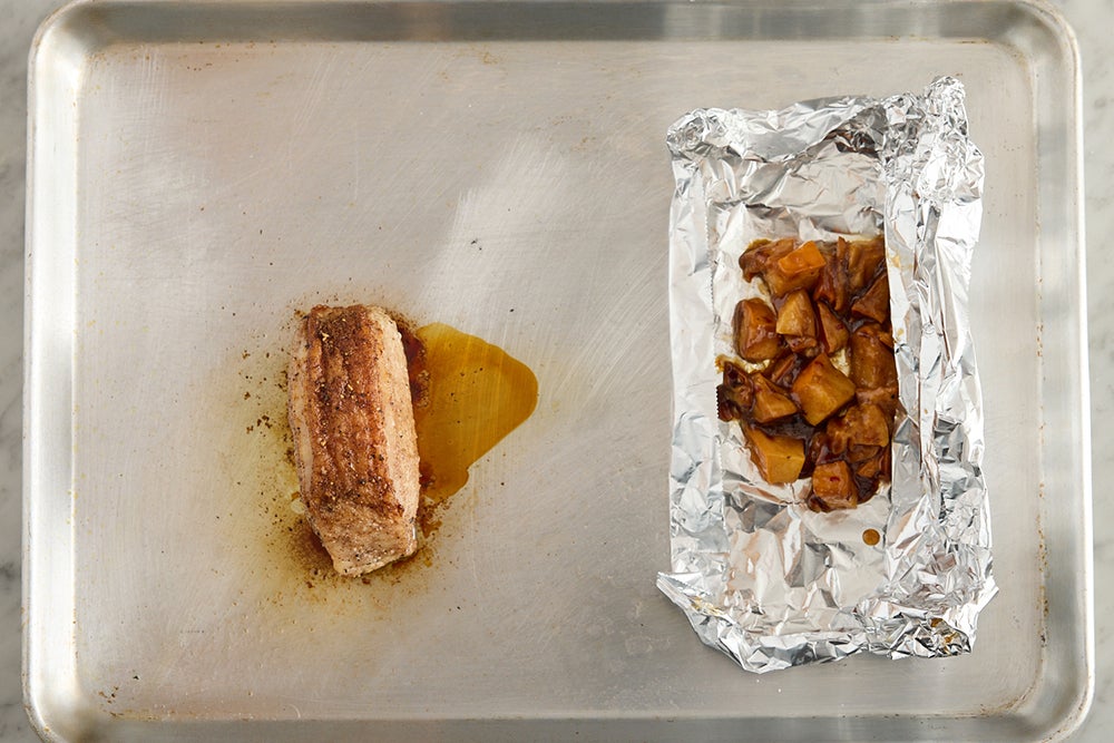 recipe-step-image-Roast the pork & persimmon}