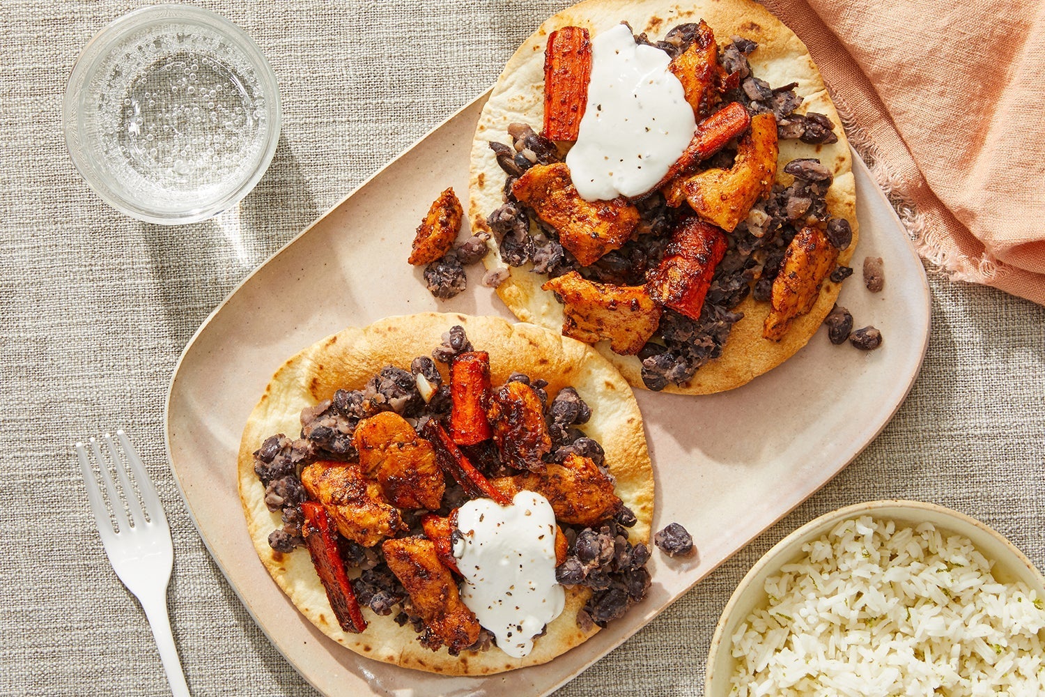 Spicy Honey Lime Chicken Tostadas