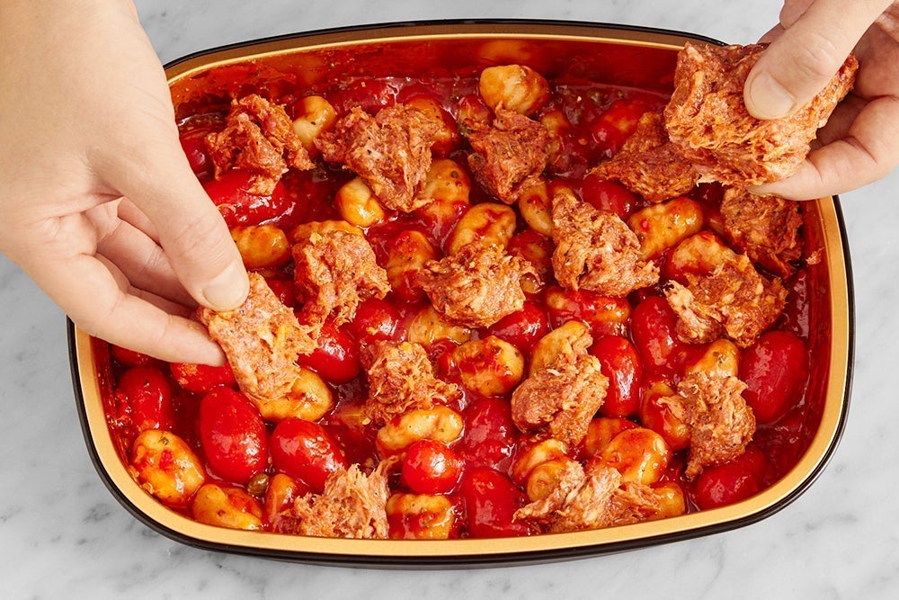 recipe-step-image-Add the sausage & bake the tray}