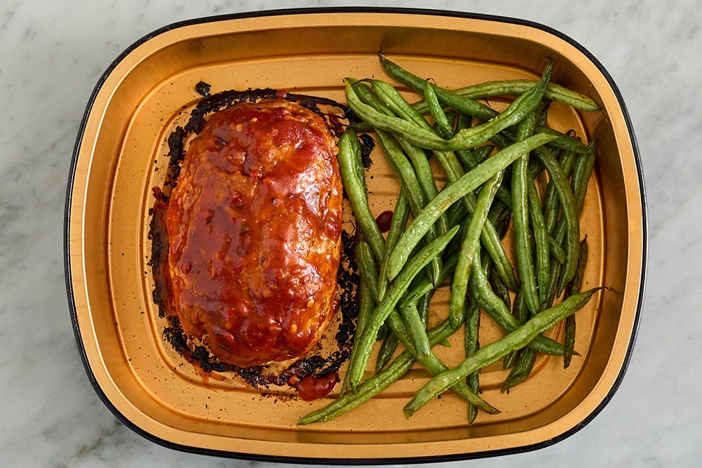 recipe-step-image-Roast the green beans & finish the meatloaf}