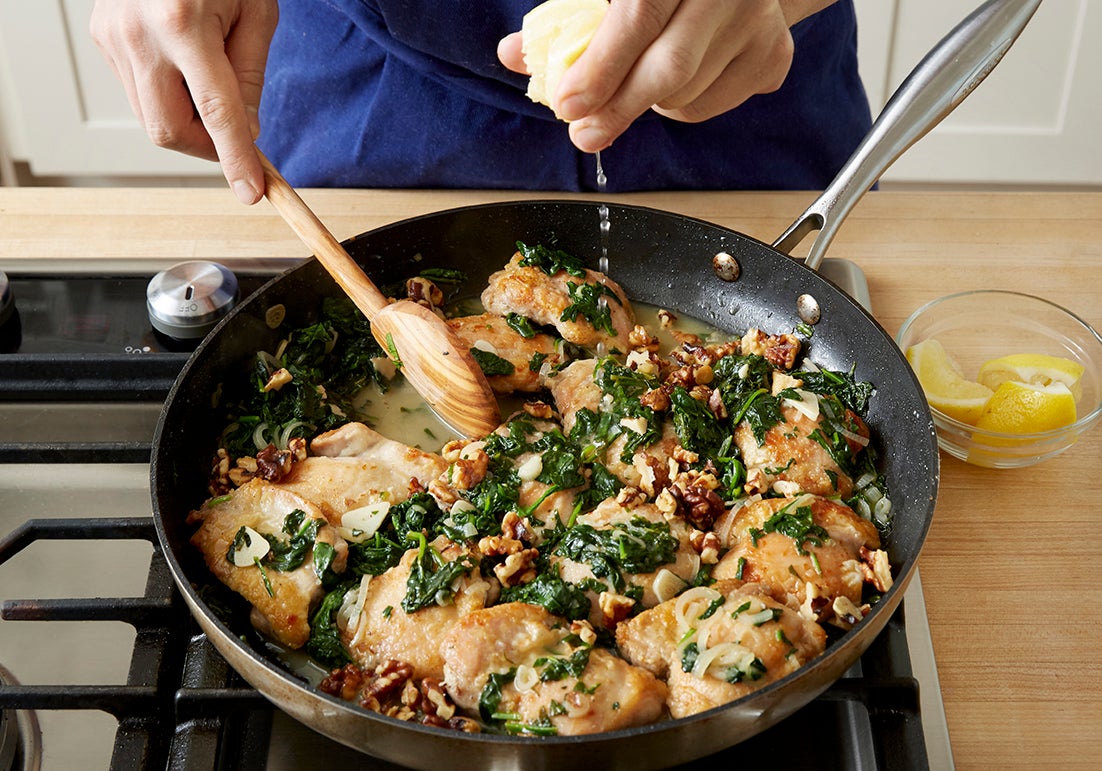 recipe-step-image-Finish the chicken & make the sauce:}