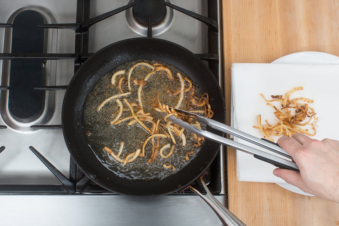 recipe-step-image-Make the frizzled onion: }