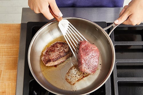 recipe-step-image-Cook the steaks}