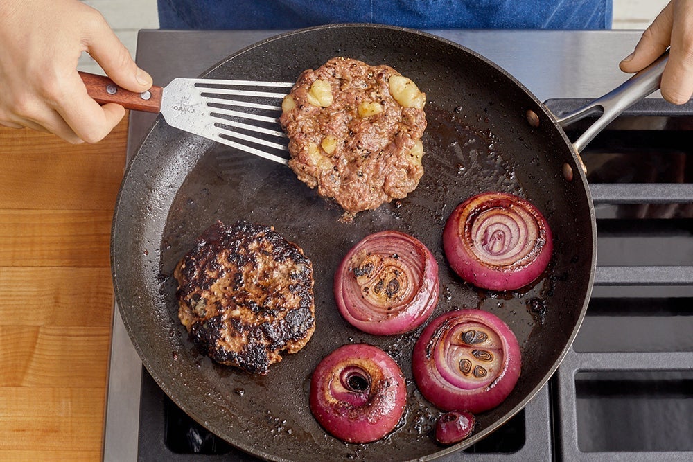 recipe-step-image-Cook the patties & onion}