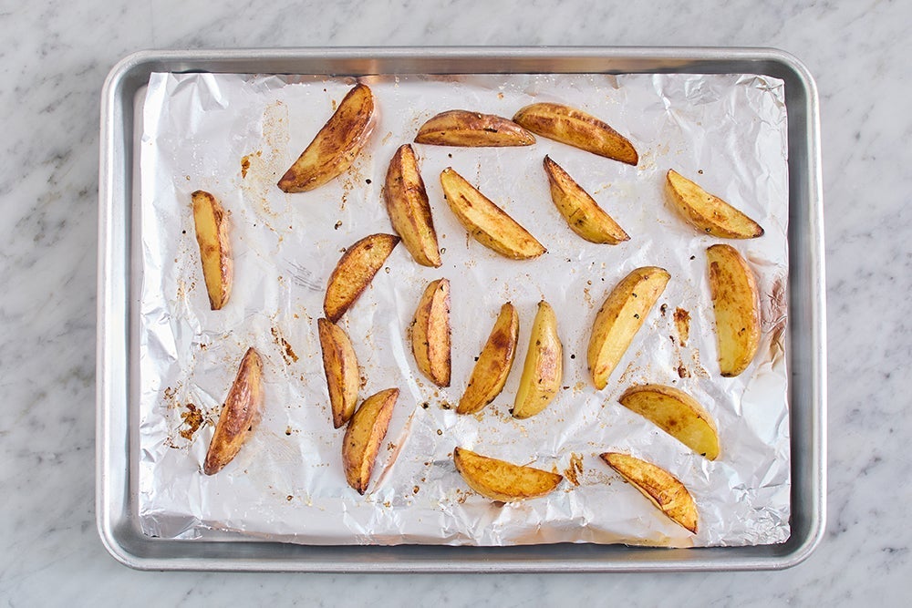 recipe-step-image-Prepare & roast the potato wedges}