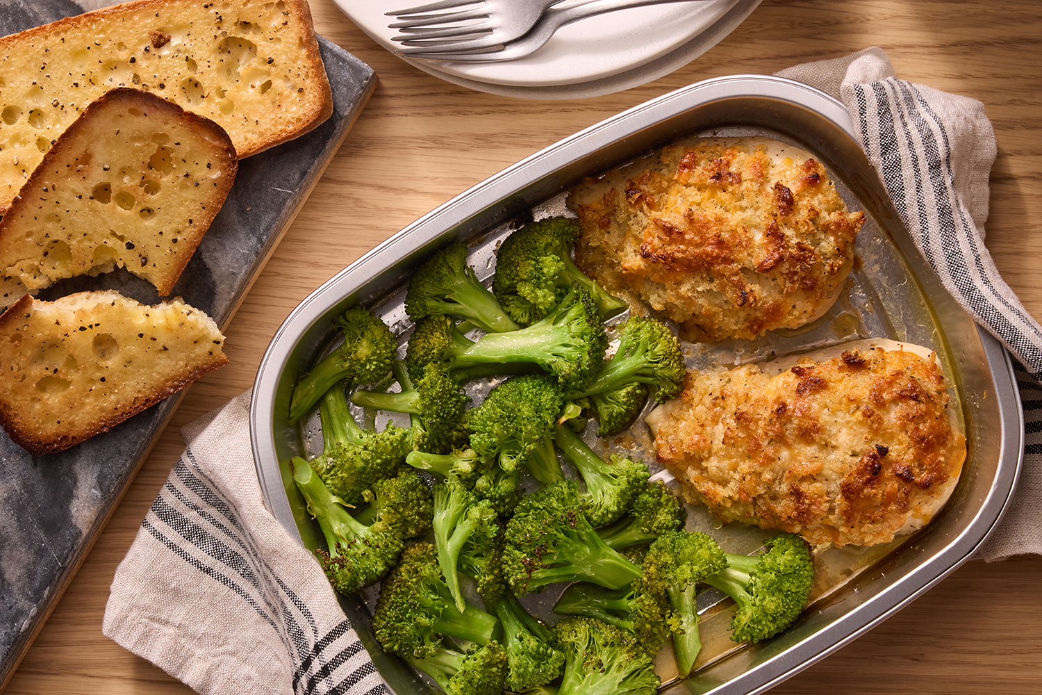 Cheesy Crispy Garlic Chicken