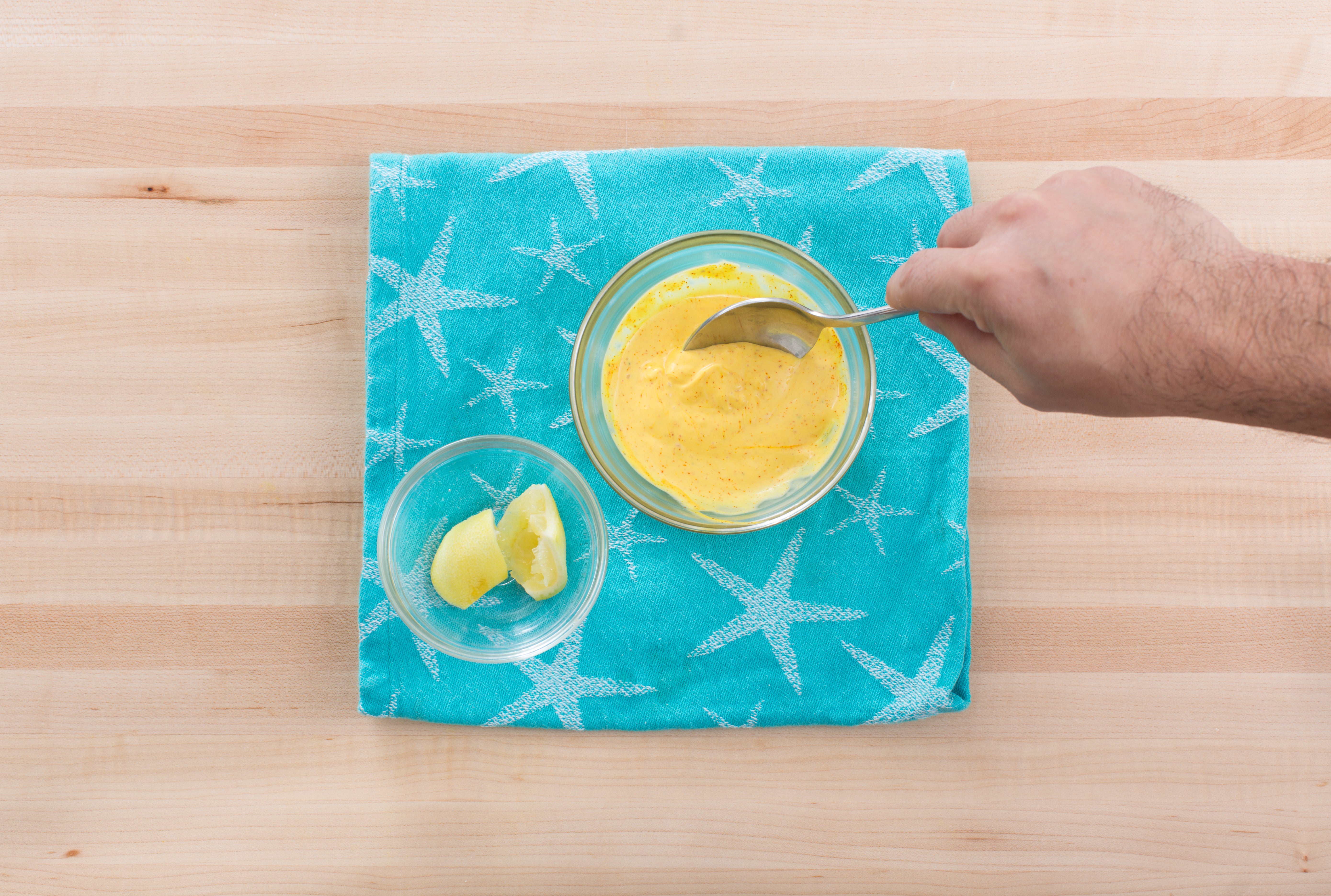 recipe-step-image-Make the saffron aioli:}