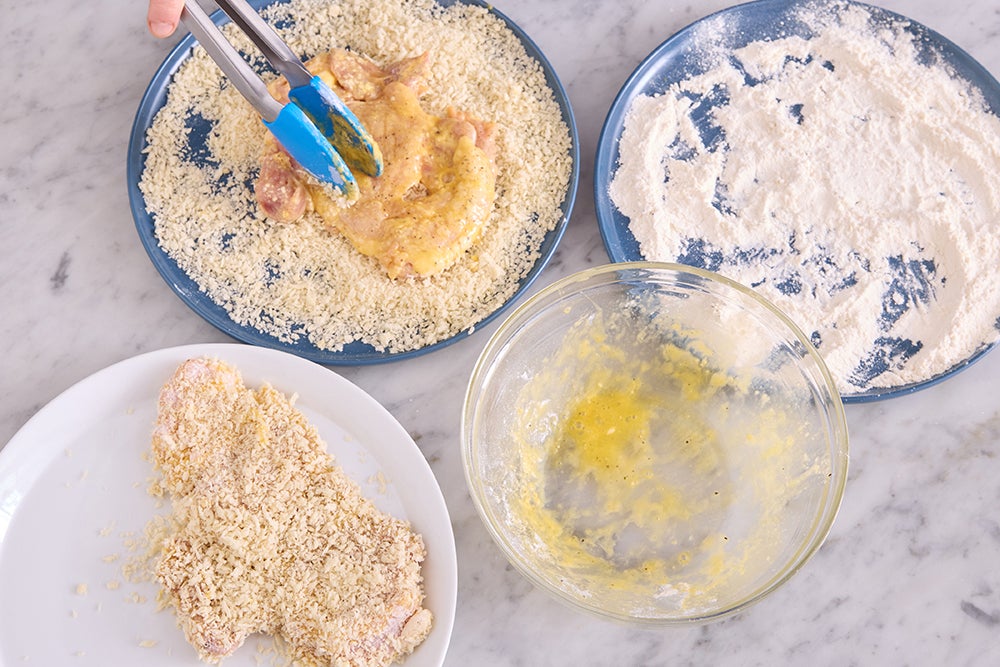 recipe-step-image-Pound & bread the chicken}