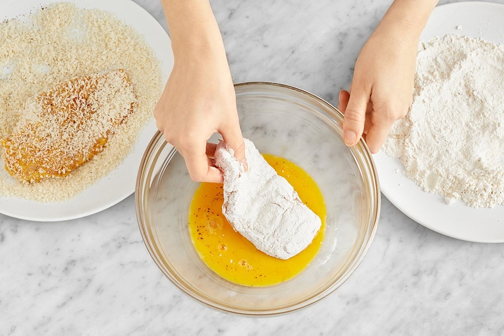 recipe-step-image-Pound & bread the chicken}