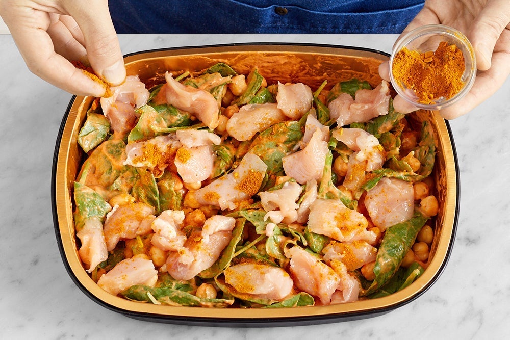 recipe-step-image-Add the chicken & bake the tray}