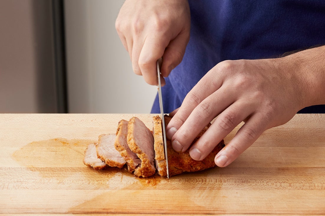 recipe-step-image-Slice the pork & serve your dish:}