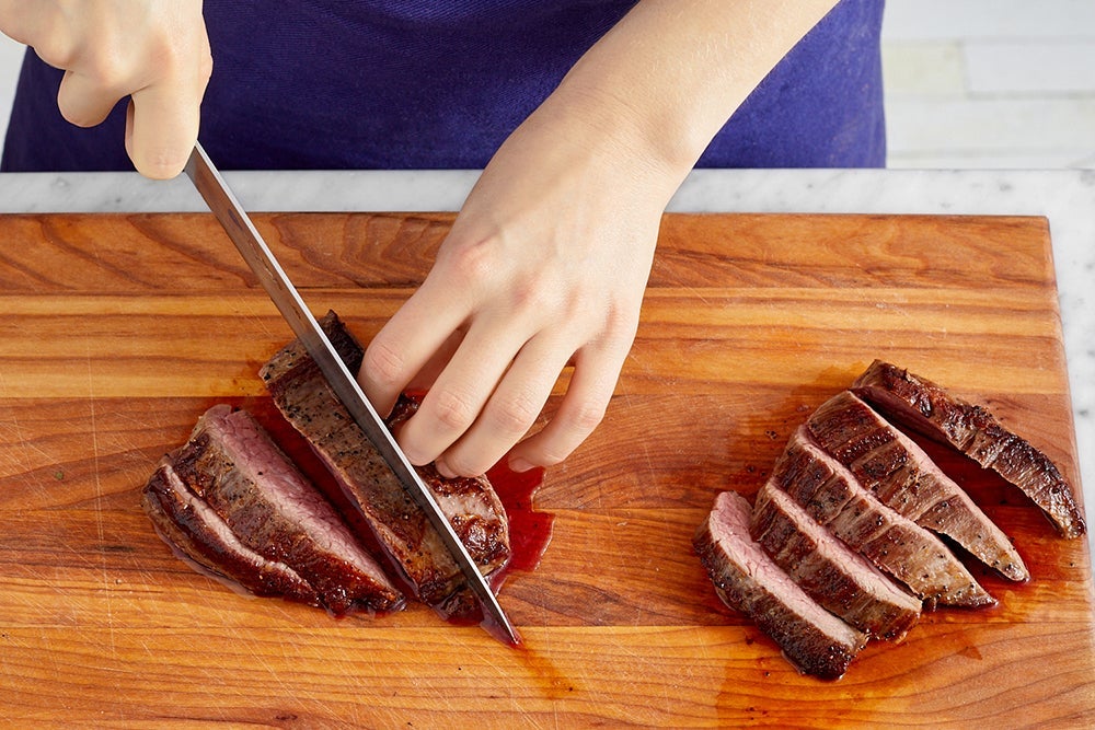 recipe-step-image-Slice the steaks & serve your dish}