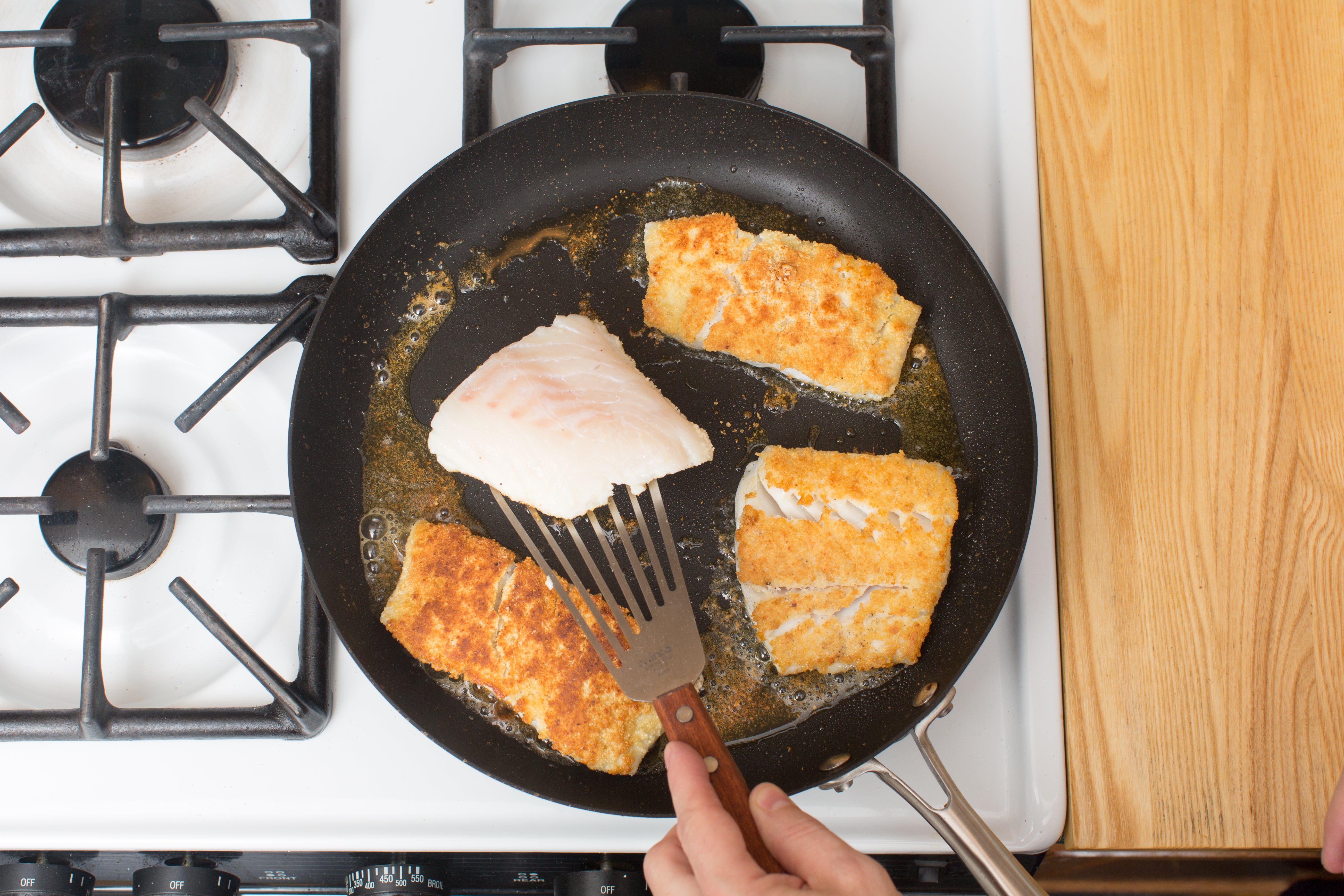 recipe-step-image-Coat & cook the cod:}