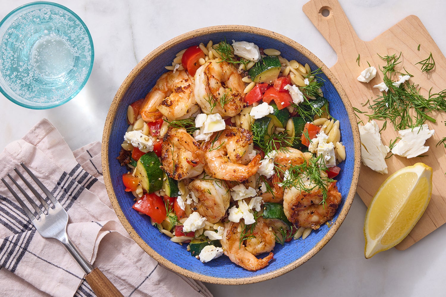 Lemon Garlic Shrimp & Vegetable Orzo