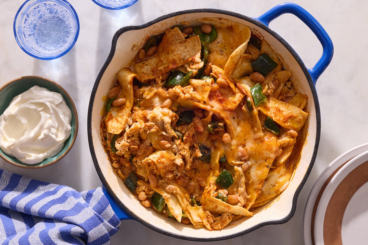 15 Min Skillet Enchiladas