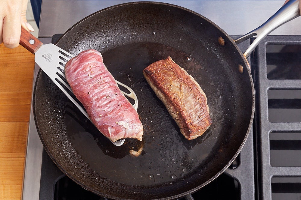 recipe-step-image-Cook the steaks}