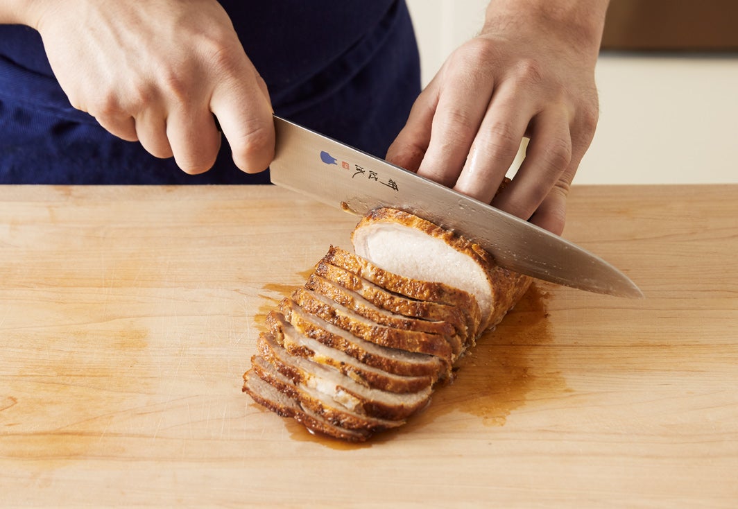 recipe-step-image-Finish the pork & serve your dish:}