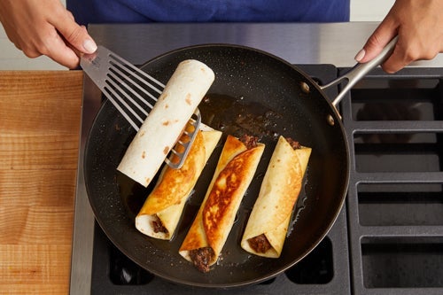 recipe-step-image-Cook the flautas & serve your dish:}