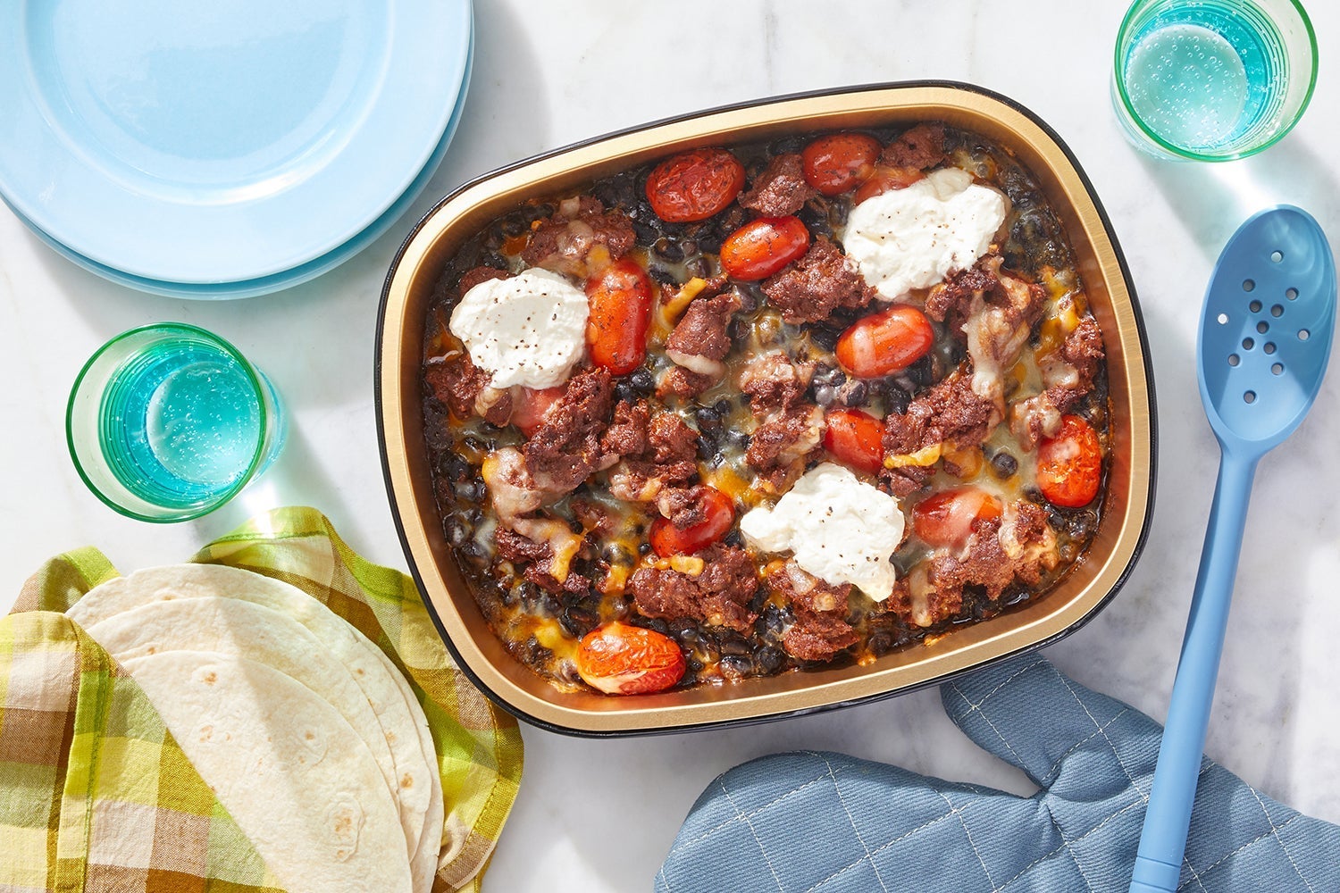 Oven Baked Chorizo & Black Bean Tacos